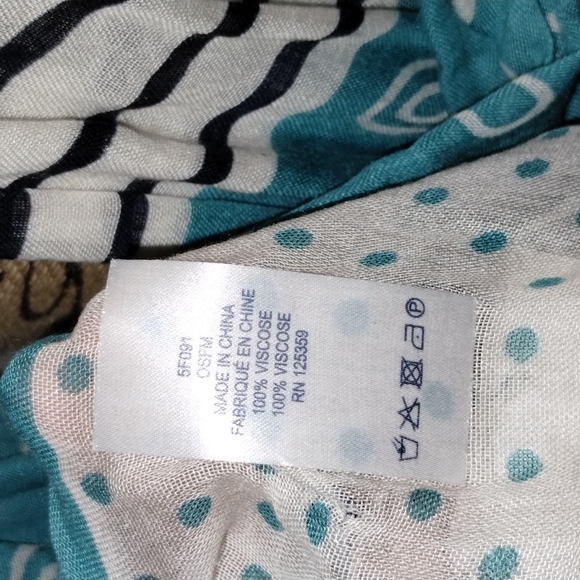 NWT Blue Sperry Lightweight Nautical Scarf, Anchor - Picture 6 of 8